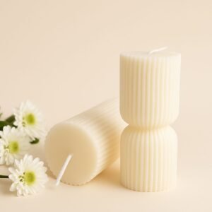 MINI RIBBED HOUR GLASS CANDLE