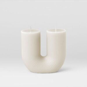 U SHAPED MINI RIBBED CANDLE