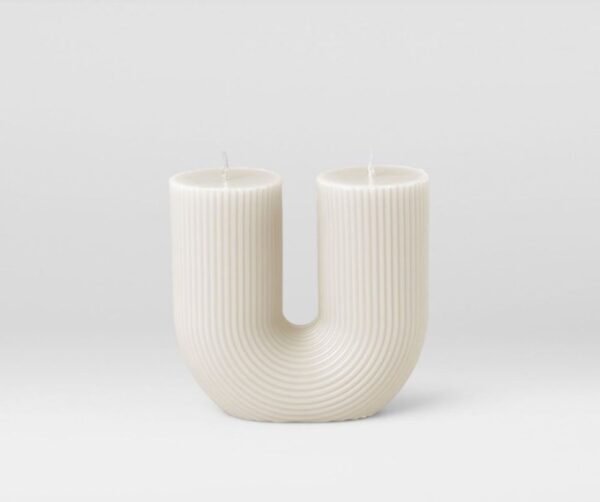 U SHAPED MINI RIBBED CANDLE